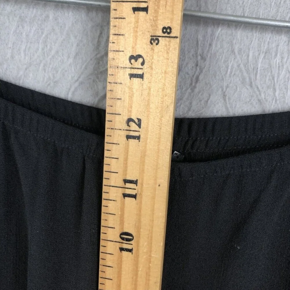 Eileen Fisher Silk Pants Womens Extra Large Black Georgette Crepe Career NEW - Picture 5 of 16
